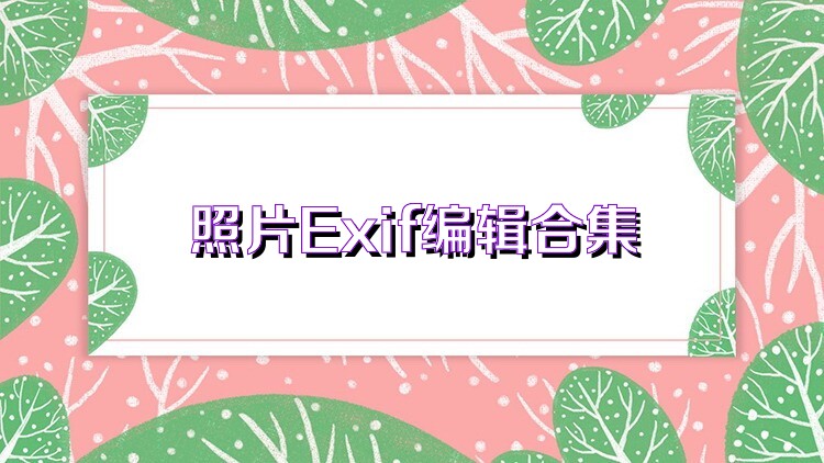 照片Exif编辑合集