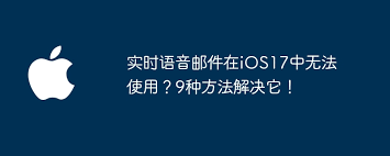 实时语音邮件在iOS17中无法使用怎么办