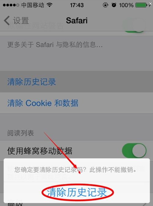 苹果手机如何清除浏览页面记录