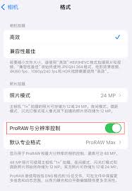 如何在iPhone15Pro系列中启用AppleProRAW格式