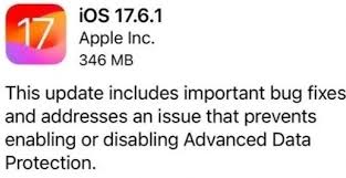 iOS 17.6正式版关闭验证