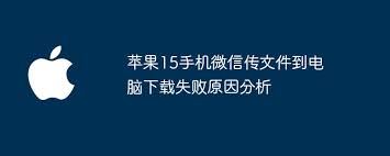 苹果15手机微信传文件到电脑失败原因