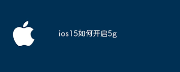 ios15如何启用5G