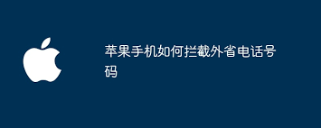 苹果手机如何屏蔽异地来电