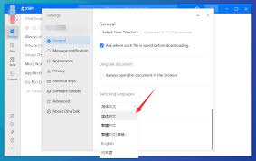 电脑版钉钉如何切换至中文版