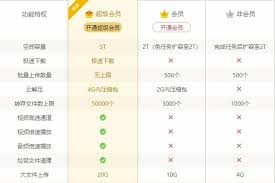 百度网盘VIP和SVIP功能对比