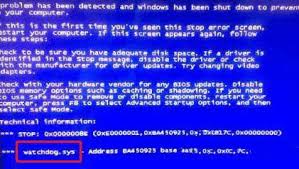 Watchdog.sys蓝屏问题怎么解决