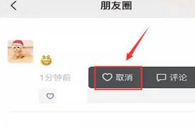 微信朋友圈点赞取消
