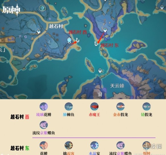 原神手游稻妻钓鱼点分享